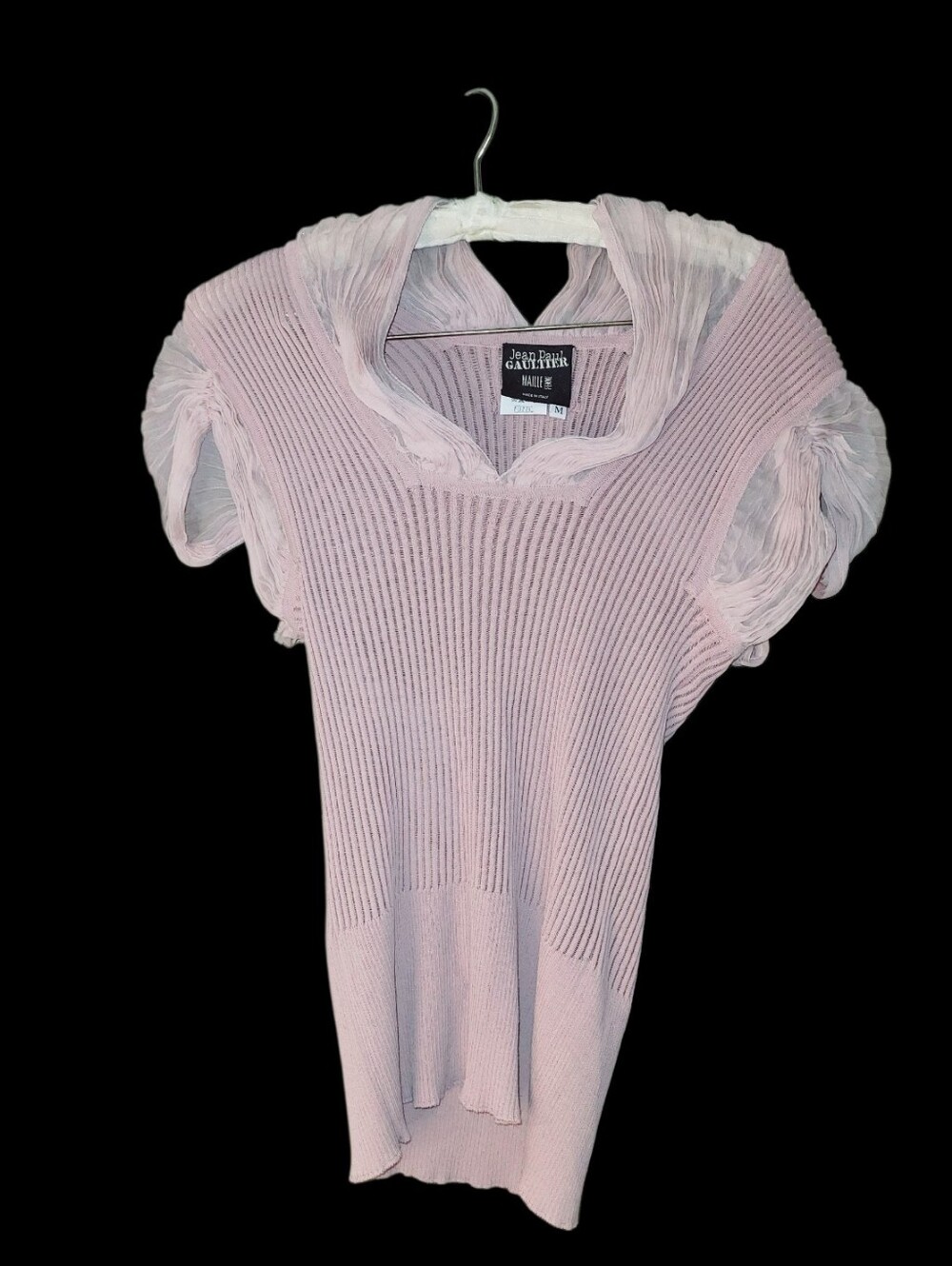 Jean Paul Gaultier Maille Femme Vintage 90s Y2K Cotton Silk Top M